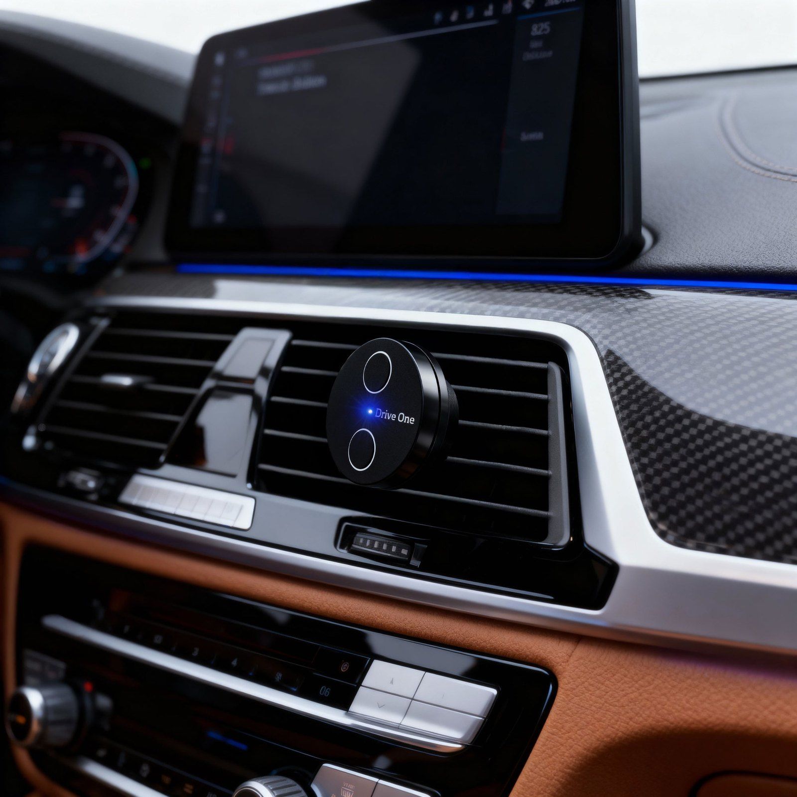 Drive One von Needit an der Lüftung im Auto